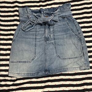 Free People Light Blue Denim Mini Skirt